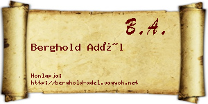Berghold Adél névjegykártya